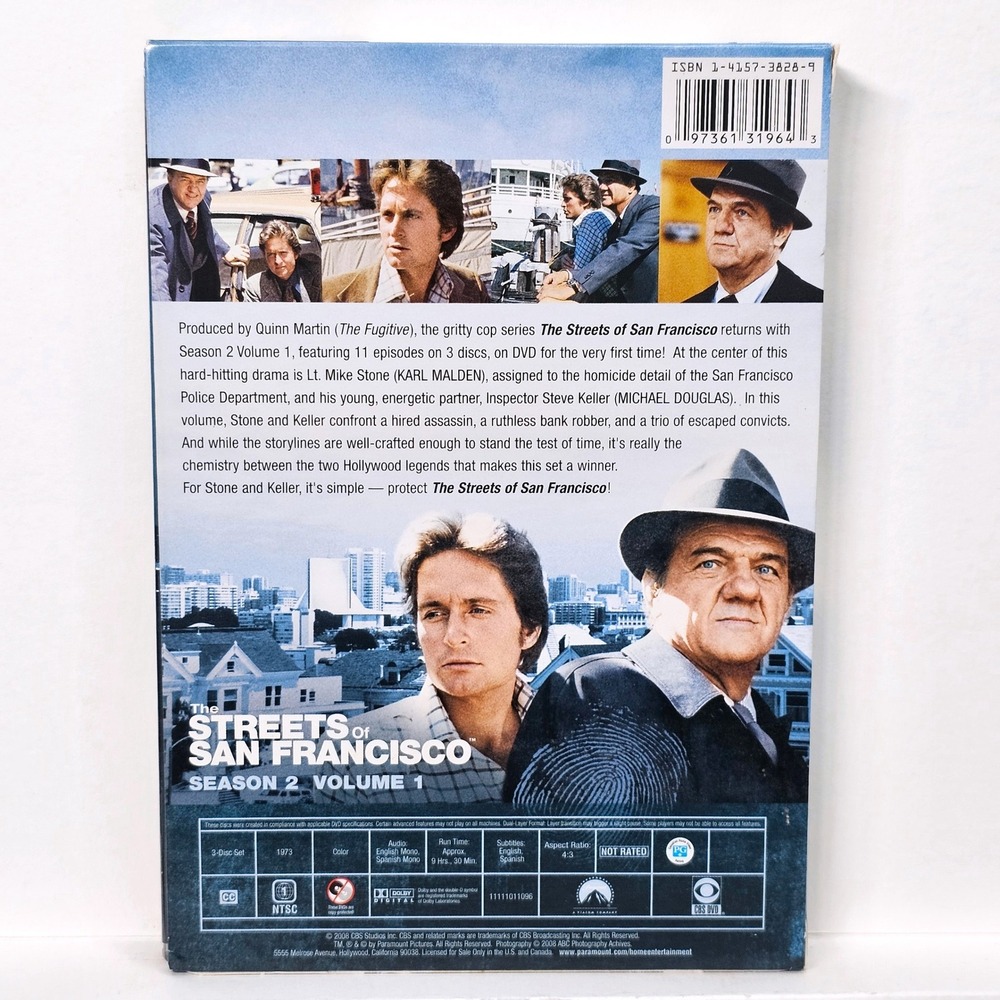 The Streets of San Francisco Season 2 Vol 1 DVD Karl Malden Michael Douglas 70s - Picture 2 of 5